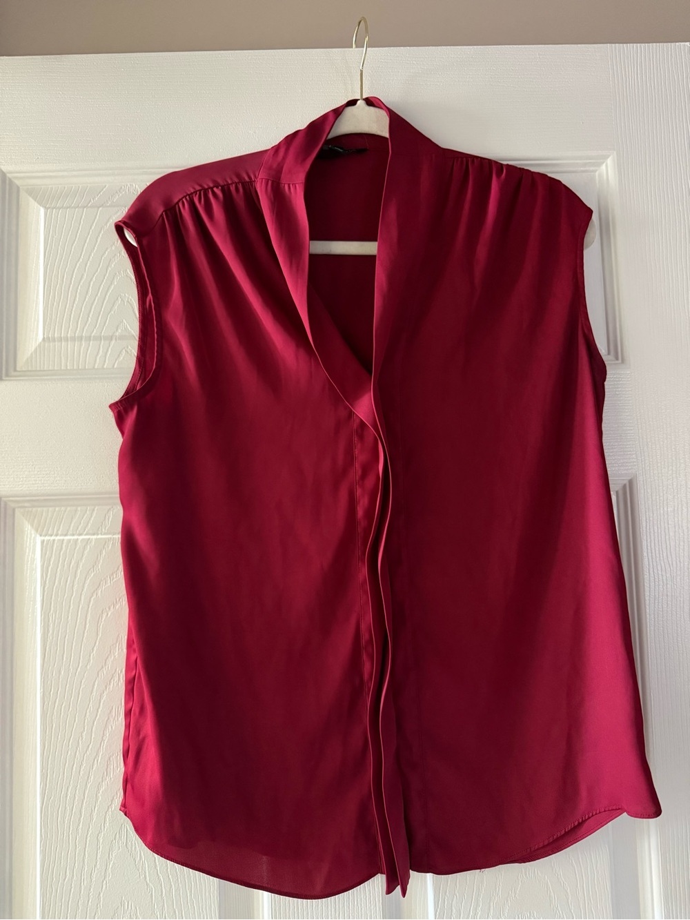 RW&CO. Sleeveless V-Neck Tank in Deep Berry